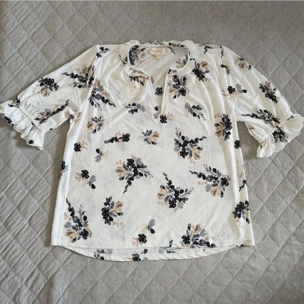 Melloday Bohemian☮️ Style Floral💐 Blouse - NWT